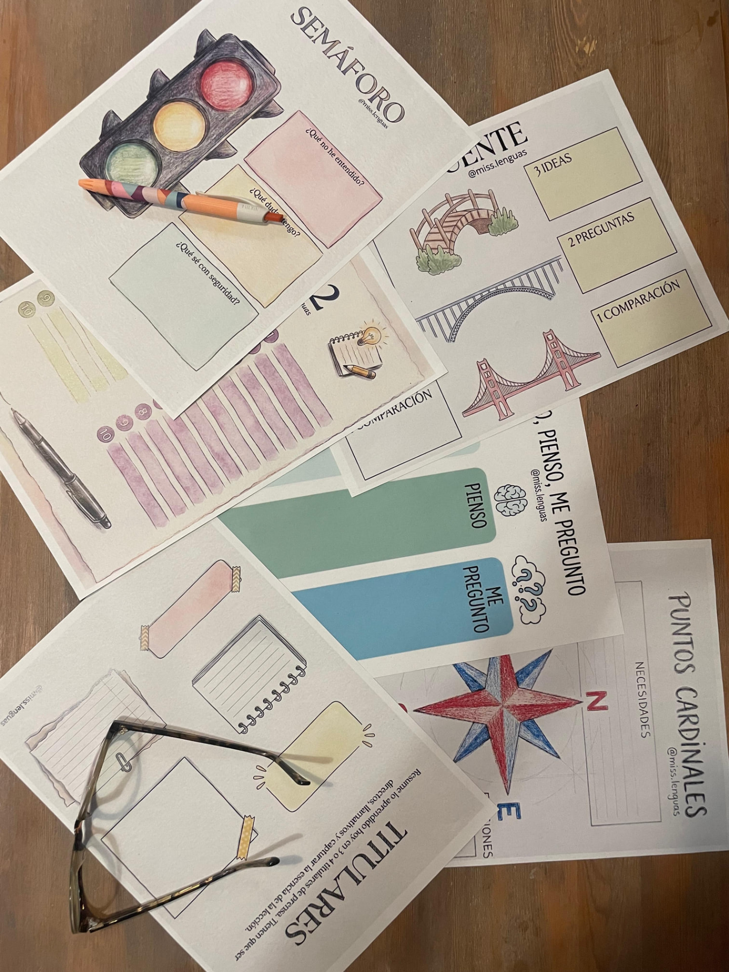 Materiales impresos del Pack - Rutinas de pensamiento